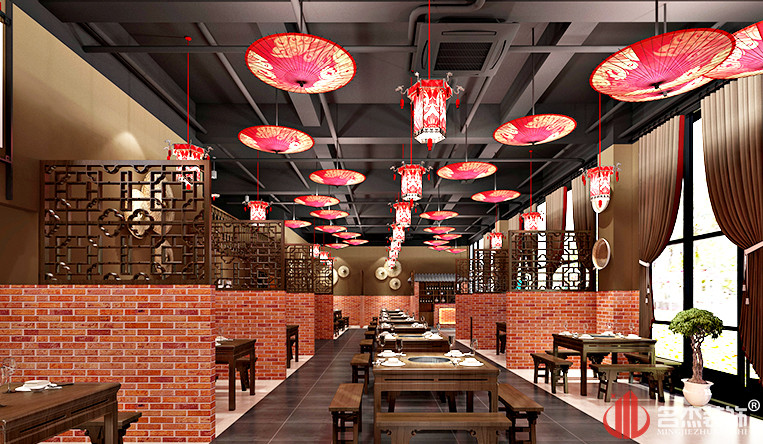 現代中式風格火鍋店裝修