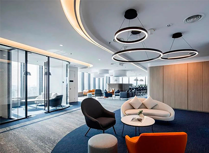 打造專業輕盈的再保險辦公裝修設計空間——漢諾威再保險Hannover Re